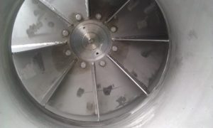 Detailansicht Ventilatorlaufrad von einem Radialventilator