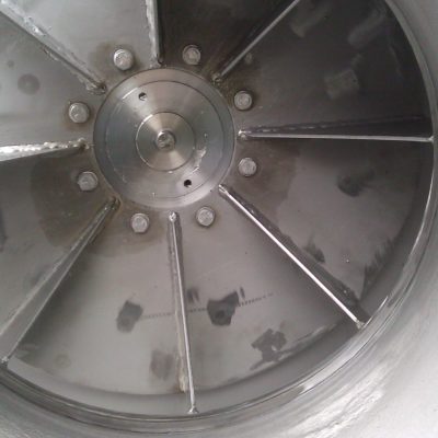 Detailansicht Ventilatorlaufrad von einem Radialventilator